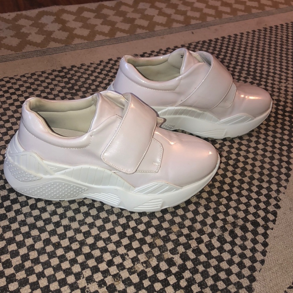 Jeffery Campbell white patent sneaker